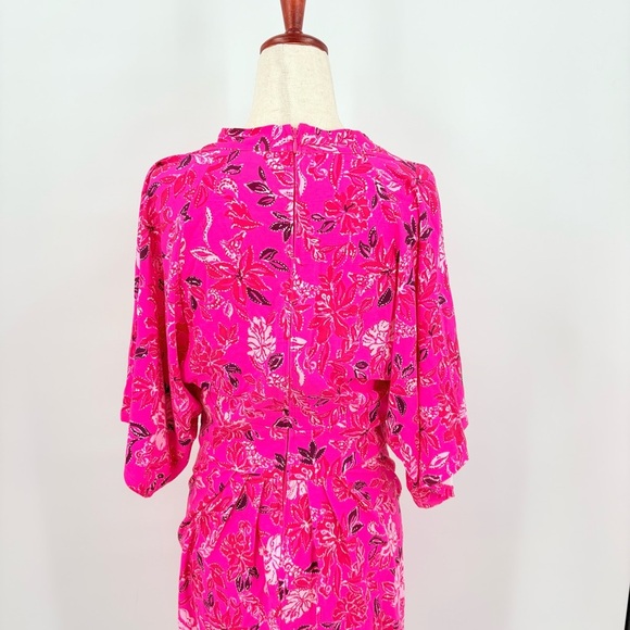 Lilly Pulitzer Wisteria Elbow Sleeve V-Neck Pink Mini Dress Size 10 - Picture 7 of 12